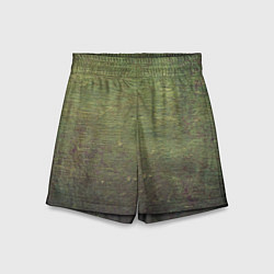 Шорты детские Абстракция - old board painted with green paint, цвет: 3D-принт