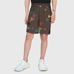 Шорты детские Осень палитра глубокий лес, цвет: 3D-принт — фото 2
