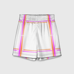 Шорты детские Neon white orange pink, цвет: 3D-принт