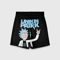 Шорты детские Linkin Park и Рик Санчес из Рик и Морти, цвет: 3D-принт
