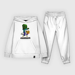 Костюм хлопковый детский MINECRAFT, цвет: белый