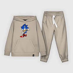 Костюм хлопковый детский SONIC, цвет: миндальный