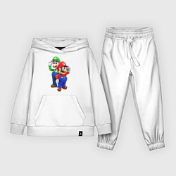 Костюм хлопковый детский Mario Bros цвета белый — фото 1