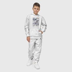Костюм хлопковый детский Toyota Gazoo Racing sketch, цвет: белый — фото 2