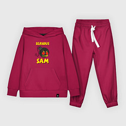 Костюм хлопковый детский Serious Sam Bomb Logo, цвет: маджента