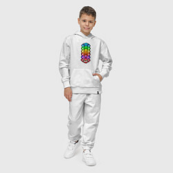 Костюм хлопковый детский Geometry Dash: Smiles, цвет: белый — фото 2