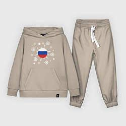 Костюм хлопковый детский Russian Snow, цвет: миндальный