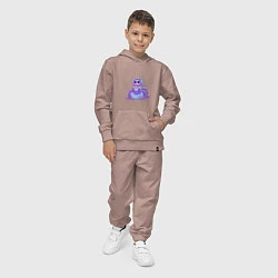 Костюм хлопковый детский PJ Pug-a-PillarPoppyPlaytime2, цвет: пыльно-розовый — фото 2