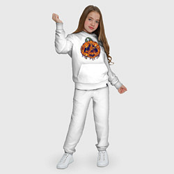 Костюм хлопковый детский Хэллоуин - Тыква, цвет: белый — фото 2