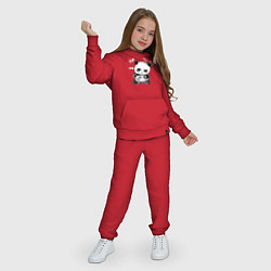 Костюм хлопковый детский Панда геймер, цвет: красный — фото 2