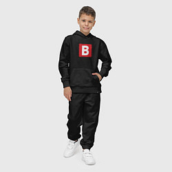 Костюм хлопковый детский БЕДОЛАГА BEDOLAGA, цвет: черный — фото 2