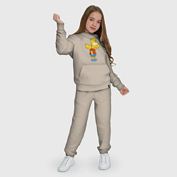 Костюм хлопковый детский Барт Симпсон - единорог, цвет: миндальный — фото 2