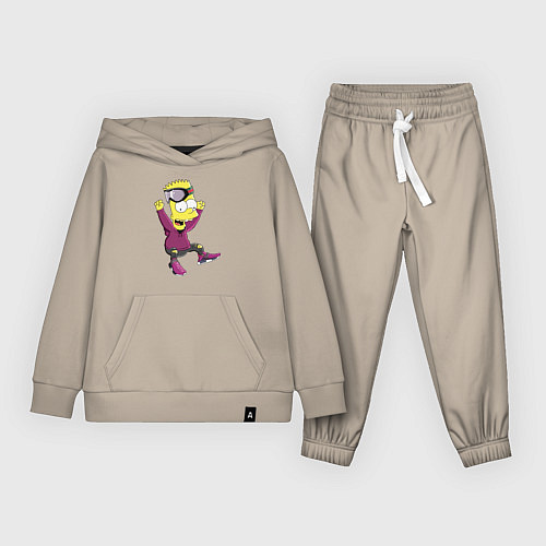 Детский костюм Барт Симпсон в прыжке / Миндальный – фото 1