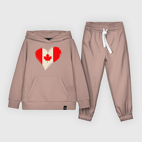 Детский костюм Сердце - Канада / Пыльно-розовый – фото 1