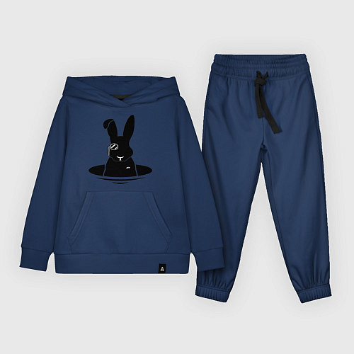 Детский костюм Кролик с моноклем / Тёмно-синий – фото 1