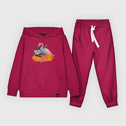Детский костюм Осенний фламинго с ноутбуком, мечты о лете