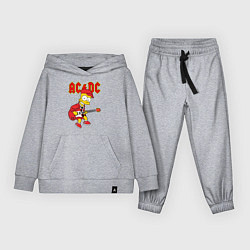 Костюм хлопковый детский AC DC Барт Симпсон, цвет: меланж
