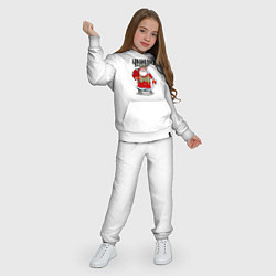 Костюм хлопковый детский Дед Мороз 2023, цвет: белый — фото 2