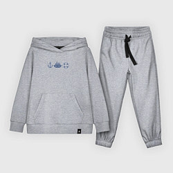 Костюм хлопковый детский Якорь спасательный круг корабль, цвет: меланж