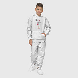 Костюм хлопковый детский Крольчиха модница, цвет: белый — фото 2