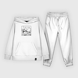 Костюм хлопковый детский This is fine mem, цвет: белый