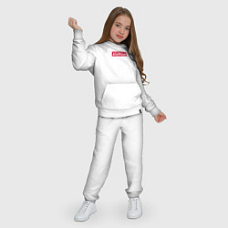 Костюм хлопковый детский 6IX9INE красная плашка, цвет: белый — фото 2
