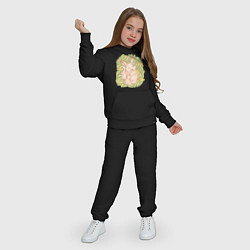 Костюм хлопковый детский Спящий кролик на вязанном пледе, цвет: черный — фото 2