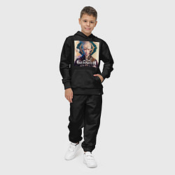 Костюм хлопковый детский Геншин Импакт, Аль-Хайтам, цвет: черный — фото 2