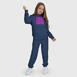 Костюм хлопковый детский Logo I-dle, цвет: тёмно-синий — фото 2
