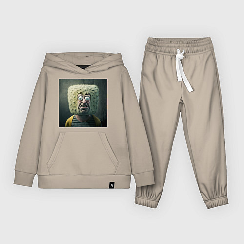 Детский костюм Человек-квадратная голова / Миндальный – фото 1