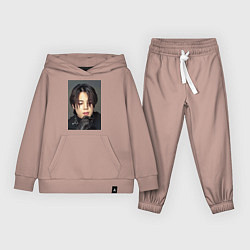 Костюм хлопковый детский Handsome Jimin, цвет: пыльно-розовый
