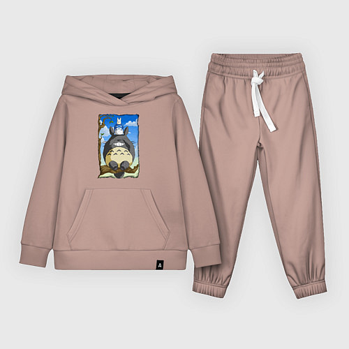 Детский костюм Тоторо на дереве / Пыльно-розовый – фото 1