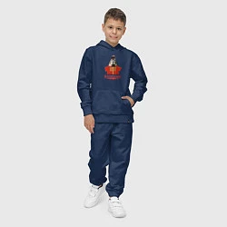 Костюм хлопковый детский Капибара в русском стиле барина, цвет: тёмно-синий — фото 2