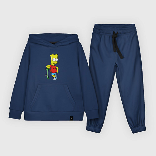 Детский костюм Барт и скейт / Тёмно-синий – фото 1