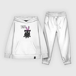 Костюм хлопковый детский Быстрее неси кофе, цвет: белый