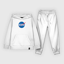 Костюм хлопковый детский Диана в стиле NASA, цвет: белый