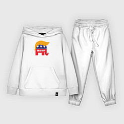 Костюм хлопковый детский Trump elephant, цвет: белый