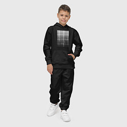 Костюм хлопковый детский Квадраты минимализм, цвет: черный — фото 2