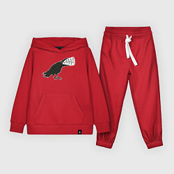 Костюм хлопковый детский Кричащая ворона, цвет: красный