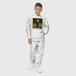 Костюм хлопковый детский Tetris, цвет: белый — фото 2
