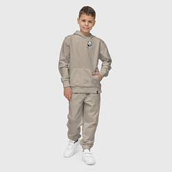 Костюм хлопковый детский Панда в кармане, цвет: миндальный — фото 2