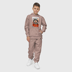 Костюм хлопковый детский Гагарин арт, цвет: пыльно-розовый — фото 2