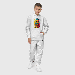 Костюм хлопковый детский Bart Simpson - samurai - bushido, цвет: белый — фото 2
