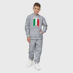 Костюм хлопковый детский Италия чемпион, цвет: меланж — фото 2