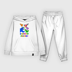 Костюм хлопковый детский Rainbow Friends персонажи, цвет: белый