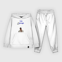 Костюм хлопковый детский Im Kenough, цвет: белый