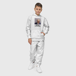 Костюм хлопковый детский Трамп в тюрьме, цвет: белый — фото 2