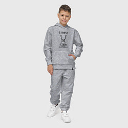 Костюм хлопковый детский Kurt Cobain Hi How Are You, цвет: меланж — фото 2