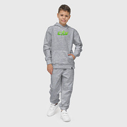 Костюм хлопковый детский CS2 green logo, цвет: меланж — фото 2