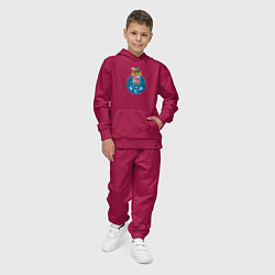Костюм хлопковый детский Porto sport fc, цвет: маджента — фото 2